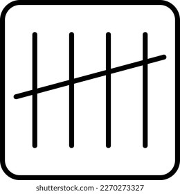 Diseño de iconos de vectores de línea tally