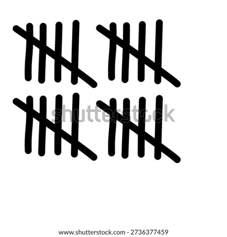 Tally Mark Icon Counting Days Illustration