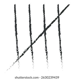 Tally marks to count, Tally marks for math lessons, for educational purpose, isolated on white background, Vector illustration