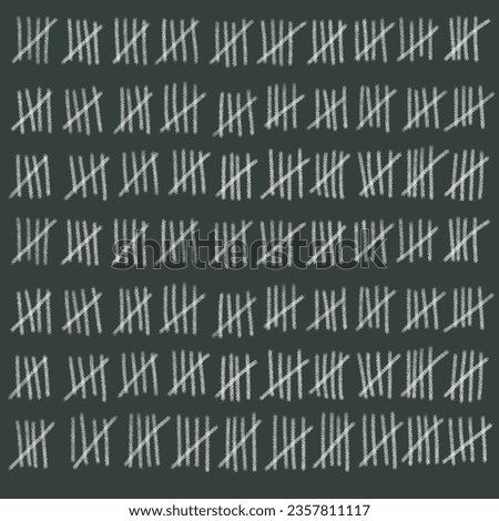 Tally marks, count number by grouping in bunches of five.