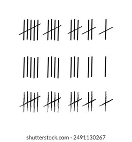 Tally Marks Icon Set Vector Design.