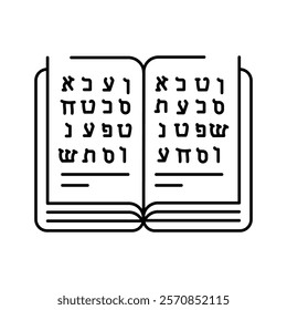 Talmud color icon. Judaism religion.Sign for web page, mobile app, button, logo. Vector isolated button. Editable stroke.