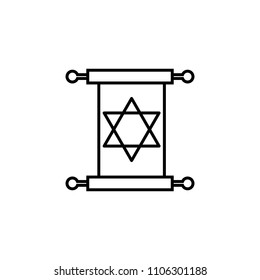 Talmud outline icon. Element of religion sign for mobile concept and web apps. Thin line Talmud outline icon can be used for web and mobile on white background