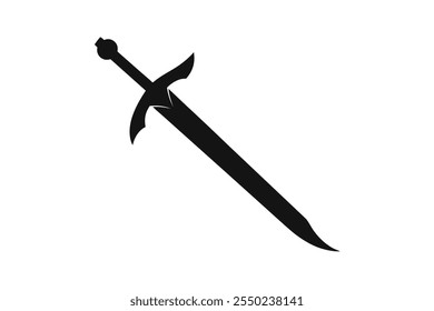 Talwar Schwarze Silhouette Vektor Kunst für digitale und Print-Nutzung