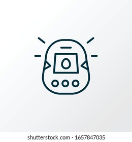 Tamagochi icon line symbol. Premium quality isolated electronic element in trendy style.