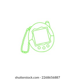  tamagotchi illustration vector with concept