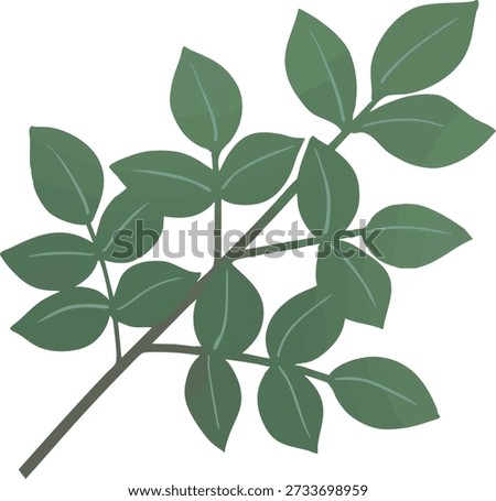 Tamagushi ritual offering vector illustration for Shinto shrine ceremony