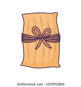 tamal, typical Mexican food on white background vector illustration design