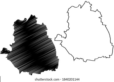 Tamale City (Republic of Ghana, Northern Region) map vector illustration, scribble sketch City of Tamale map
