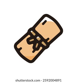 Tamale illustration icon.Simple vector outline, clipart for graphic design.