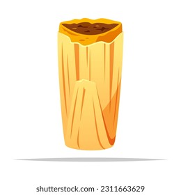 Tamale mexican food vector isolated illustration