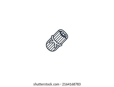 Tamale vector flat emoticon. Isolated Tamale emoji illustration. Tamale icon