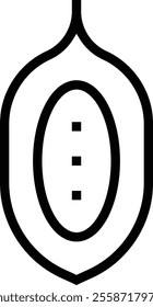 tamarillo icon. Thin linear style design isolated on white background