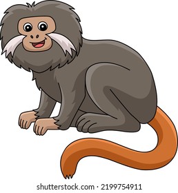 Tamarin Animal Cartoon Colored Clipart