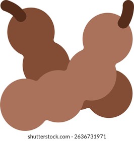 Tamarind flat icon design style