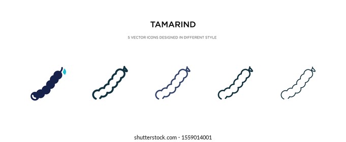 tamarind icon in different style vector illustration. two colored and black tamarind vector icons designed in filled, outline, line and stroke style can be used for web, mobile, ui