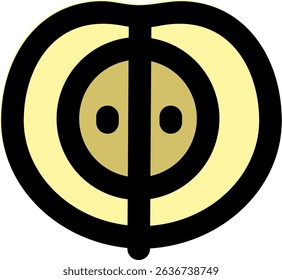 Tamarind Slice filled icon design style