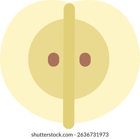 Tamarind Slice flat icon design style