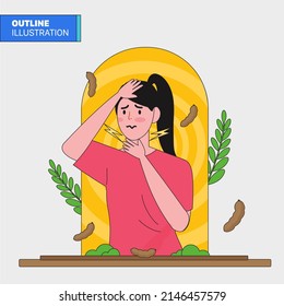 Tamarind For Sore Throat Illustration