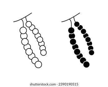 Tamarind vector icon set. vector illustration