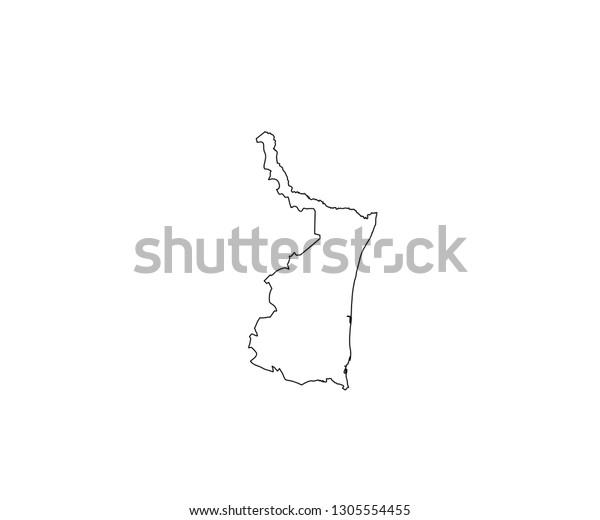 Tamaulipas Outline Map Mexico State Stock Vector (Royalty Free ...