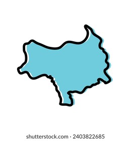 Ilustración del mapa vectorial de la región de Tambacounda, Senegal