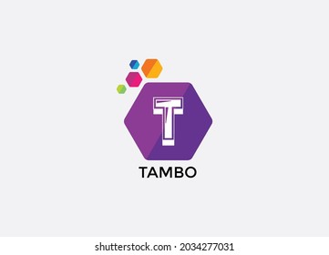 Tambo Abstract T letter modern lettermarks logo design