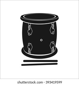 Tambora drum simple icon on white background