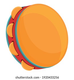 Tambourine feast icon. Cartoon of tambourine feast vector icon for web design isolated on white background