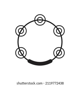 Tambourine icon design isolated on white background