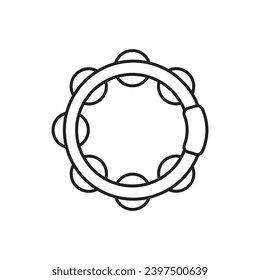 Tambourine icon design. isolated on white background. vector illustration