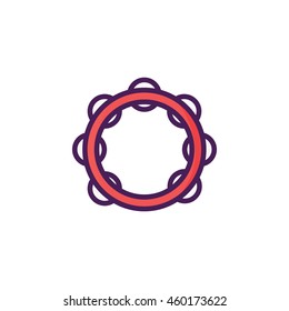 Tambourine Icon Illustration