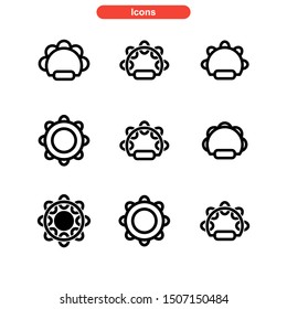 tambourine icon isolated sign symbol vector illustration - Collection of high quality black style vector icons
