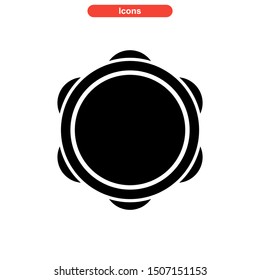 tambourine icon isolated sign symbol vector illustration - high quality black style vector icons
