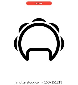 tambourine icon isolated sign symbol vector illustration - high quality black style vector icons
