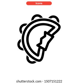 tambourine icon isolated sign symbol vector illustration - high quality black style vector icons
