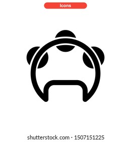tambourine icon isolated sign symbol vector illustration - high quality black style vector icons
