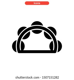 tambourine icon isolated sign symbol vector illustration - high quality black style vector icons
