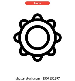 tambourine icon isolated sign symbol vector illustration - high quality black style vector icons
