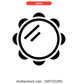 tambourine icon isolated sign symbol vector illustration - high quality black style vector icons
