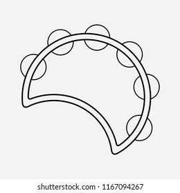 Tambourine icon line element. Vector illustration of tambourine icon line isolated on clean background for your web mobile app logo design.