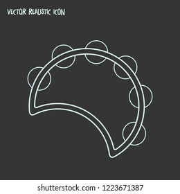 Tambourine icon line element. Vector illustration of tambourine icon line isolated on clean background for your web mobile app logo design.