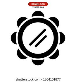 tambourine icon or logo isolated sign symbol vector illustration - high quality black style vector icons
