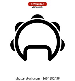 tambourine icon or logo isolated sign symbol vector illustration - high quality black style vector icons
