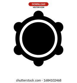 tambourine icon or logo isolated sign symbol vector illustration - high quality black style vector icons

