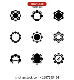 tambourine icon or logo isolated sign symbol vector illustration - Collection of high quality black style vector icons
