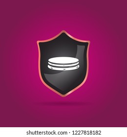 Tambourine icon. music sign