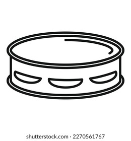Tambourine icon outline vector. Music drum. Samba carnival
