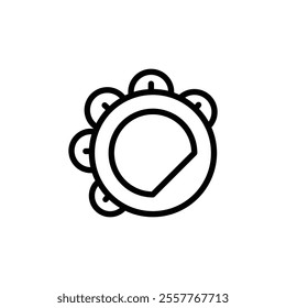 Tambourine icon Outline vector for web ui