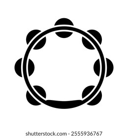 Tambourine icon, Tambourine sign isolated – vector